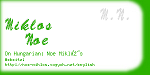 miklos noe business card